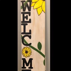 Sunflower Welcome Sign